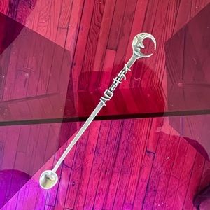 STUDIO 54 ICONIC DISCO MOON KITTY PARTY SPOON/BURNING MAN SNUFF: STERLING SILVER